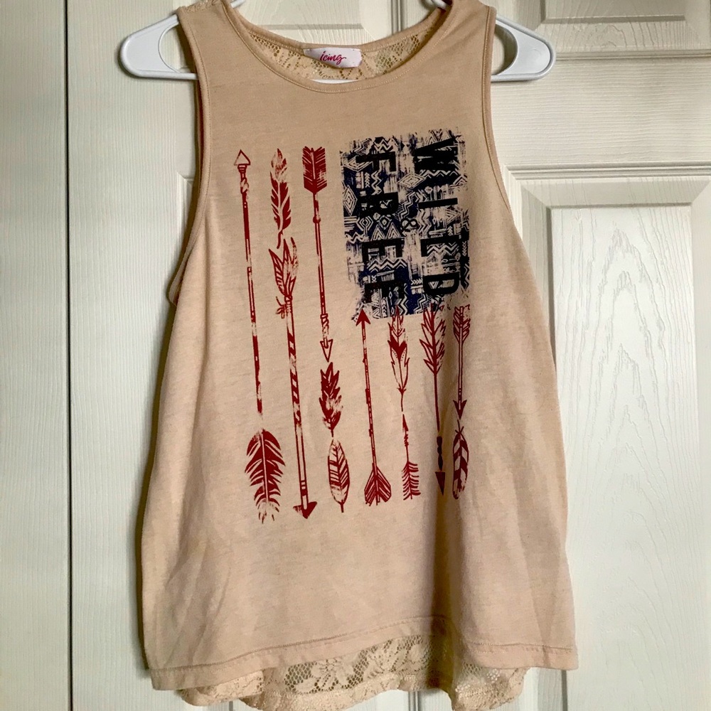 “Wild and Free” Flowy Tan Tank Top